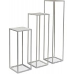 Blumensäule 30x30cm Metall weiß, Höhe wählbar**